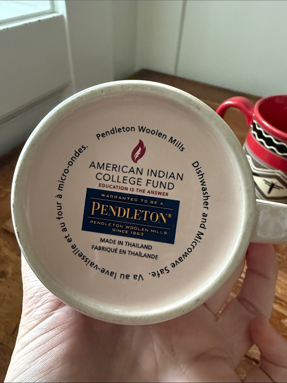 AMERICAN INDIAN COLLEGE FUND CUP SET BY PENDLETON WOOLEN MILLS Set Of 3 - Picture 5 of 6